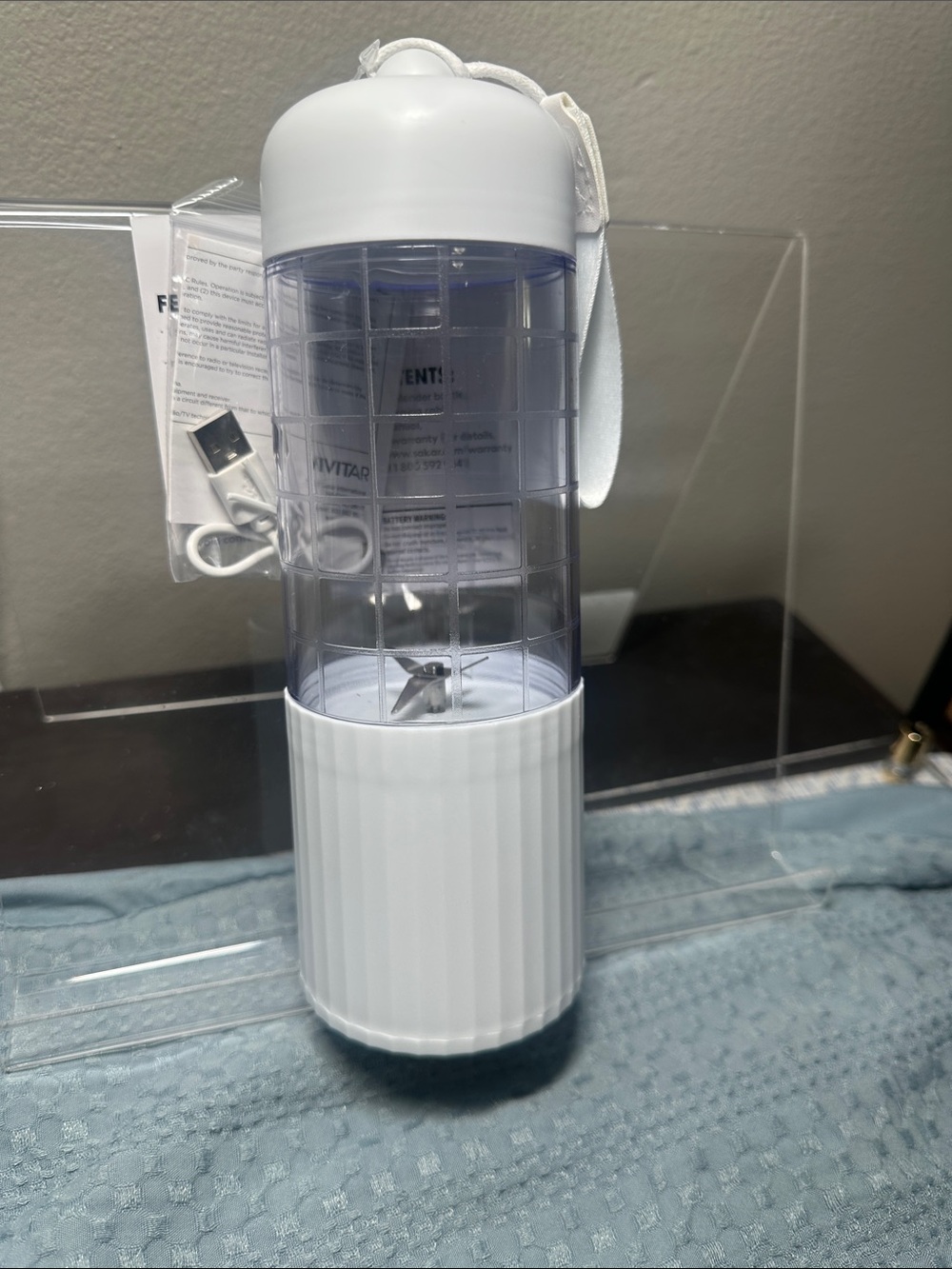 Portable White Personal Blender - USB Rechargeable NWT